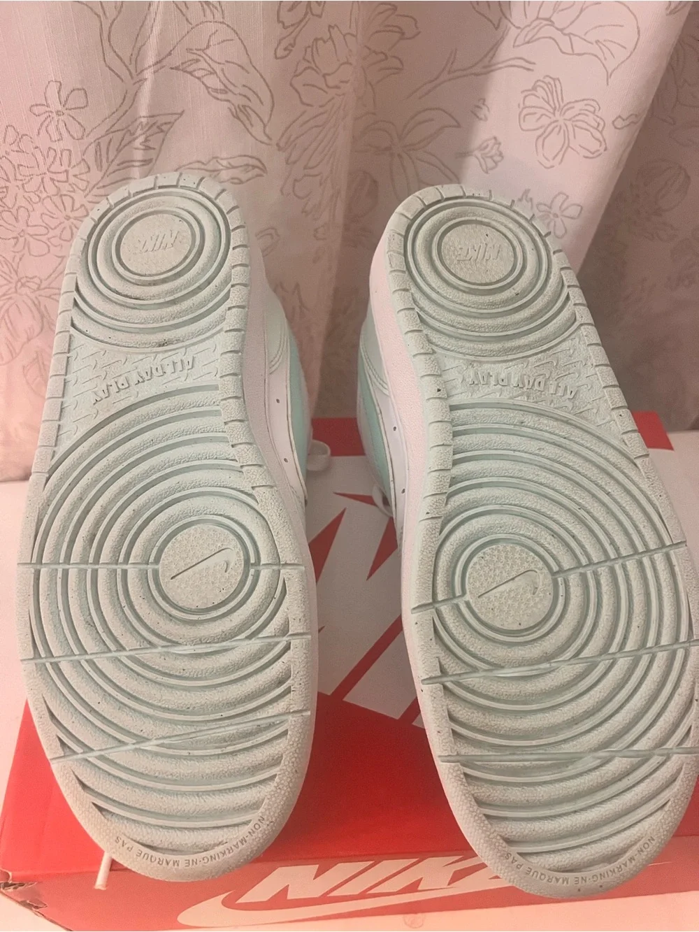 Nike Youth Court Borough Low Mint Green & White Sneakers